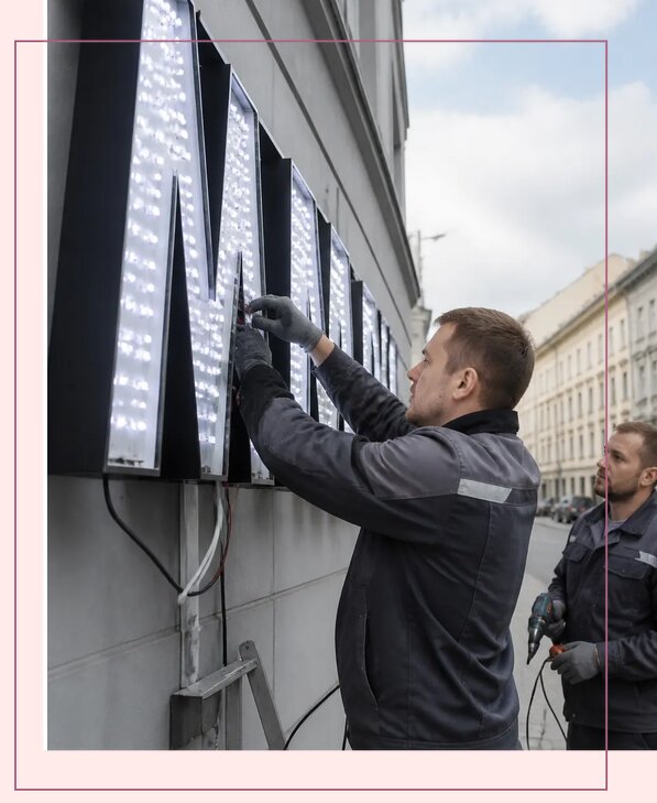 Изготовление и монтаж светодиодных LED вывесок в Волгодонске